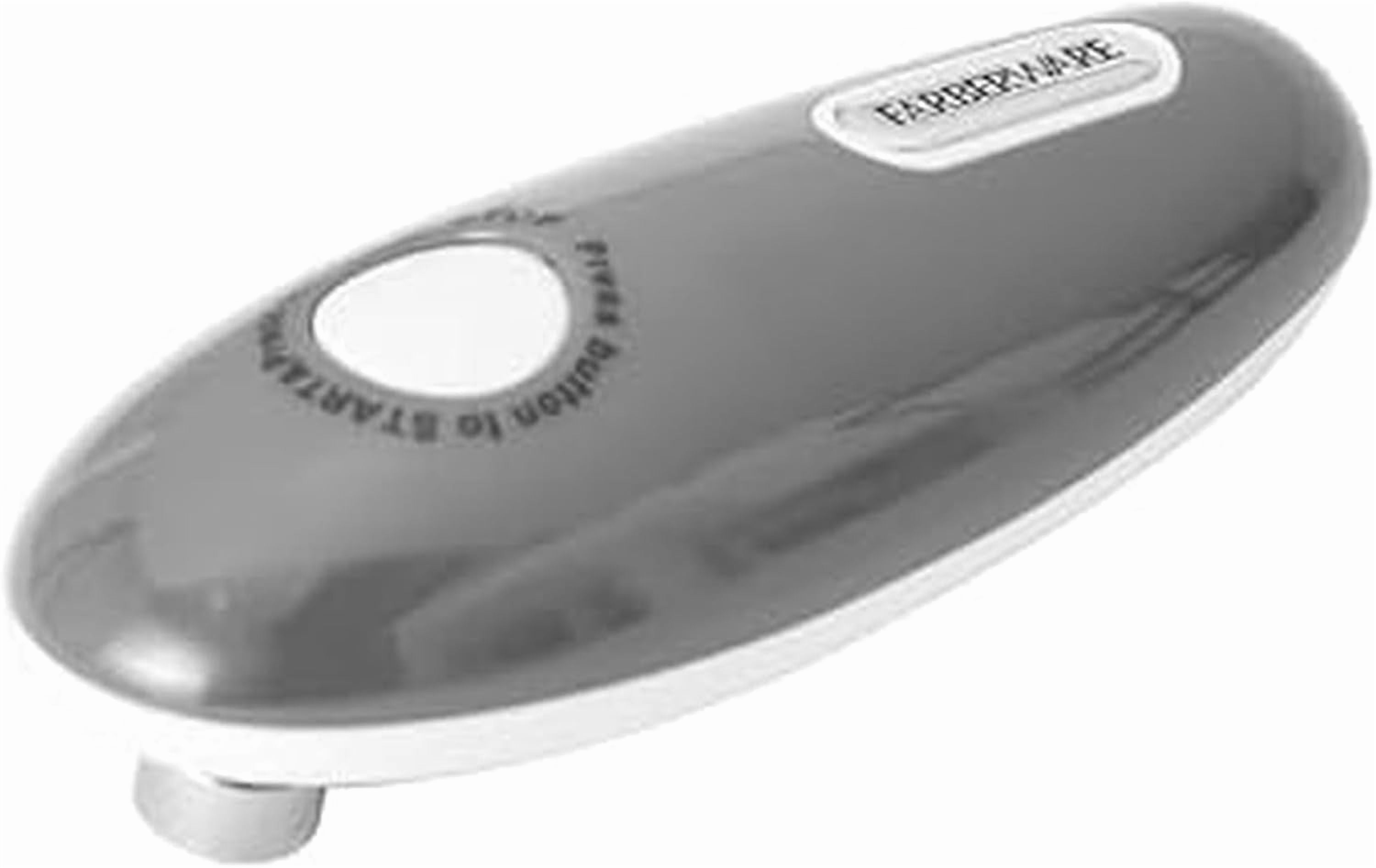Compact Battery Operated Hands-Free Automatic Can Opener for any Size Can with Magnet to Safely Remove Lid, Seamless Opening Decreases Sharp Edges for Easily and Safely Opening Cans, Gray