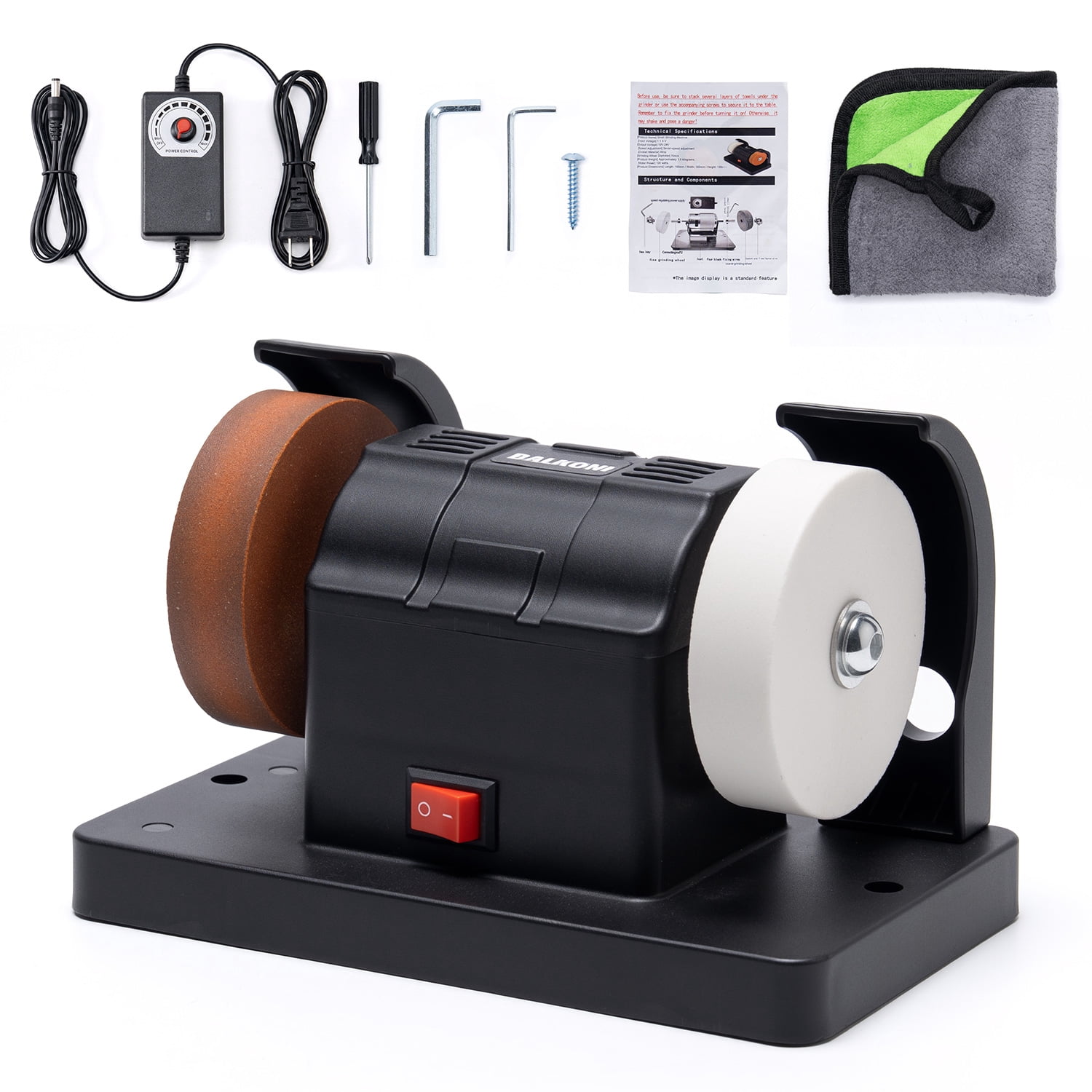 Disc & Belt Sander 2-in-1, Adjustable Speed with Full Copper Motor, 0