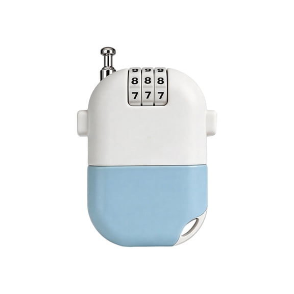 Compact Bicycles Cable Locks with Retractable Steel Cable 3 Digit Code Locks for Bike Basket, Helmets, Backpack and Lugg