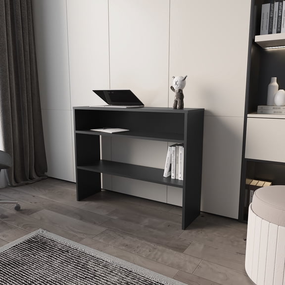 Compact Black Console Table - Saves Space and Holds Items in Living Rooms