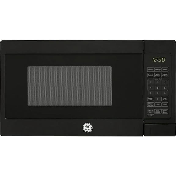 Compact Black Microwave (0.7Cu.Ft) | 700W Power, 6 Auto Programs & Child-Lock Protection