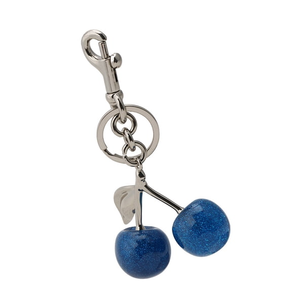 Sturdy Blue Cherries Shaped Keychain Portable Blue Cherries Keyring Pendant Elegant Keychain Charm for Bags Keys Purses