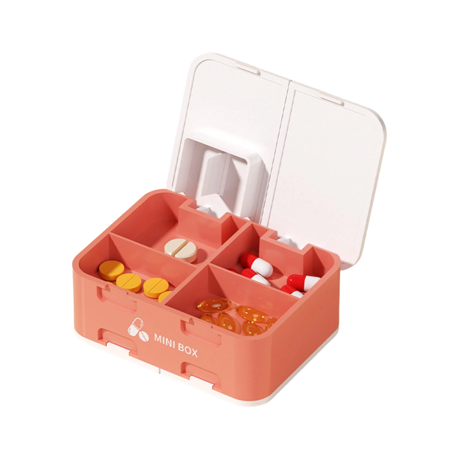 Compact Box With Pills Divider 2 Tiers Storage Systems For Organized ...