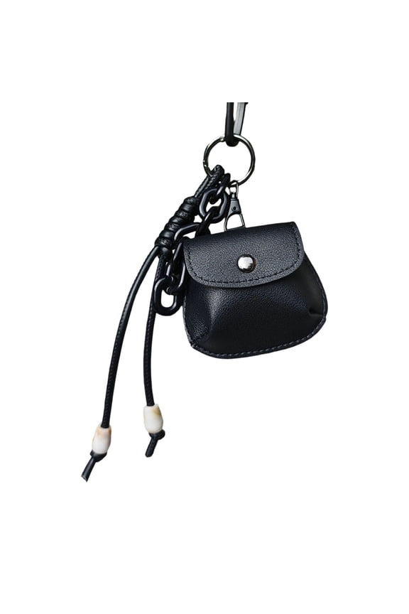 Compact Braided Leather Key Holder Detachable Strap Keyring For Purse Or Backpack Lightweight PU Leather Ornament