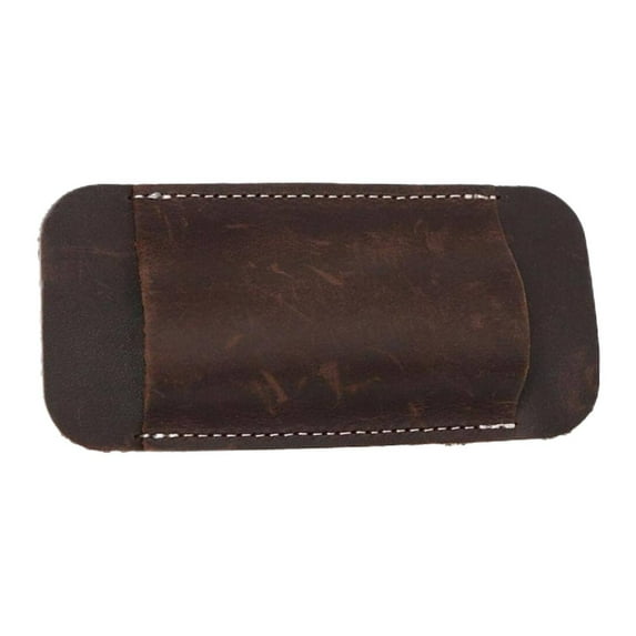 Compact Broach Set Coffee - Retro Belt Carrying Leather Scabbard Horizontally Handmade Leather Holster Pocket Folding Holder for Belt Horizontal Carry Leathers for Belts(1 Knife Sheath)