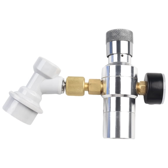 Compact CO2 Keg Charger for Beer Growlers with Regulator and Thread Adapter