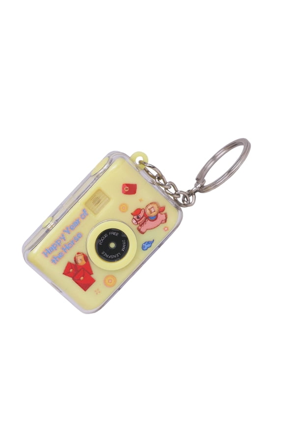 Compact Camera Keychain with Button-Triggered LED & Sound, Glowing Accessory for Keys & Parties