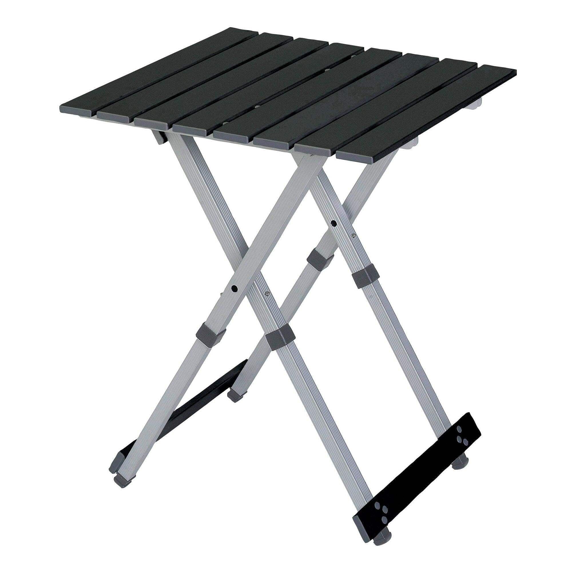 Compact Black Aluminum Folding Camp Table 20"