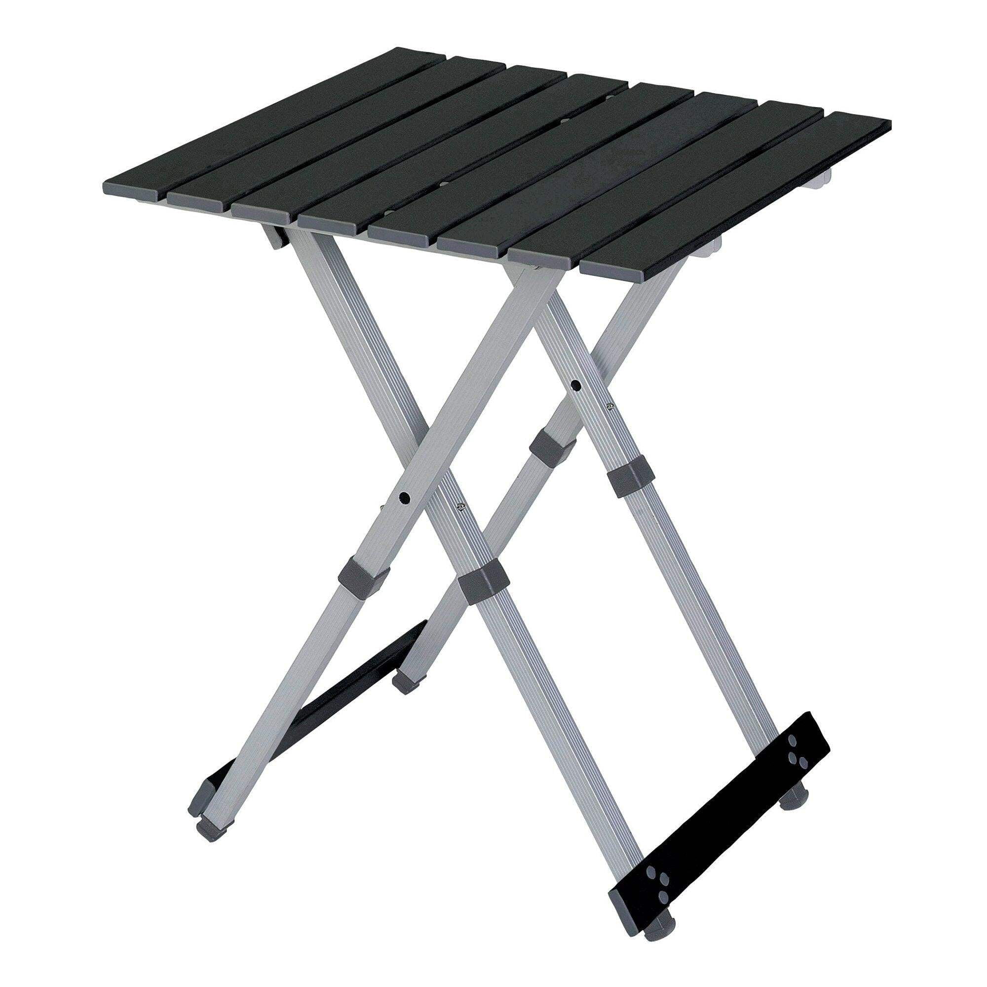 Compact Black Aluminum Folding Camp Table 20"