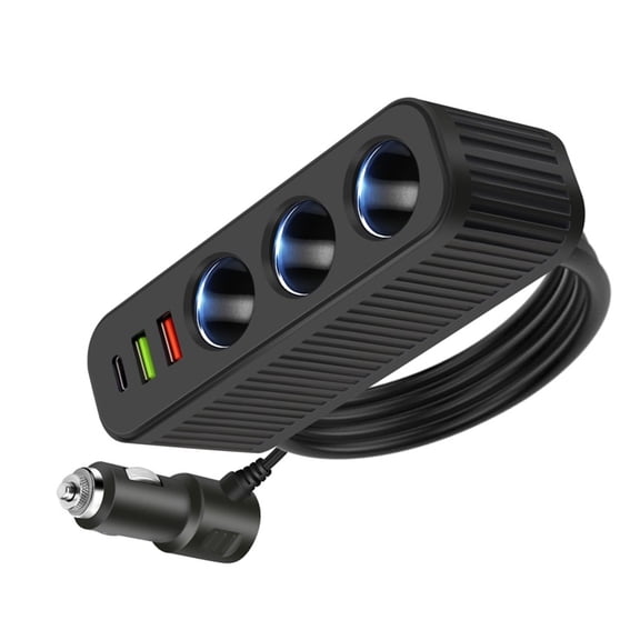 Compact Car Cigarette Lighter Splitter for Limited Spaces Converts Single Socket without Taking Up Much Room