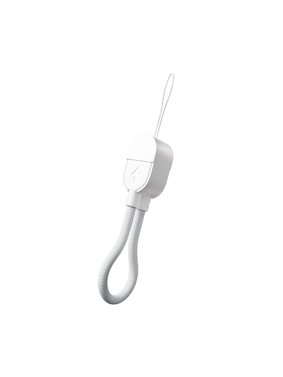 Compact Carry Type C Cord, Braided Keychain Charging Cable with 60W PD, Travel Backup, Tablet Laptop Power Link