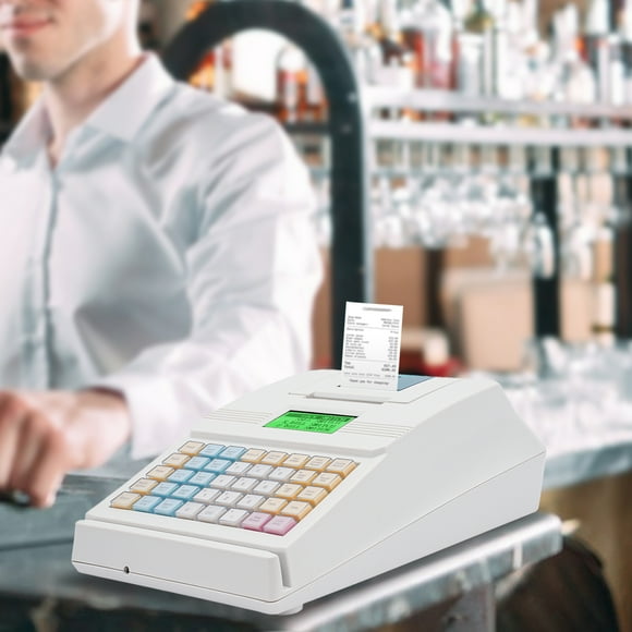 Compact Cash Register with 40 Keys, 10,000 PLU, 2.75in/sec Printing Speed, USB & RS232 Ports, Ideal for Restaurants, Retail, and More