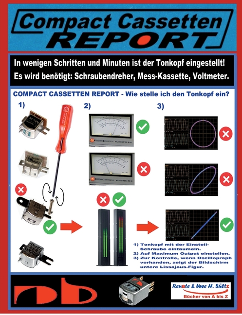 Compact Cassetten Report - Wie stelle ich den Tonkopf ein?: Azimut-Einstellung mit den altbewÃ¤hrten- und modernen Hilfsm, (Paperback)