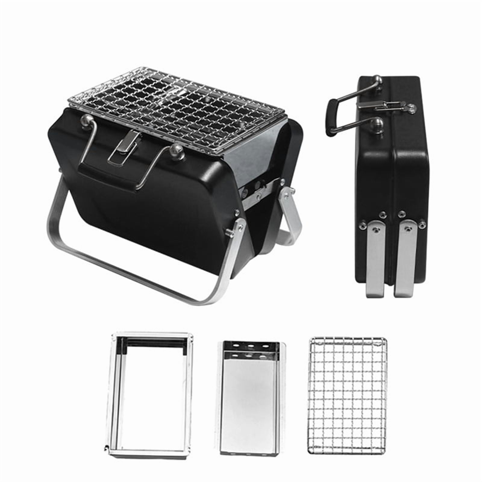 Compact Charcoal Grill - Portable Tabletop BBQ Stove for Outdoor Cooking, Ideal for RV Travel, Picnics, Backyard & Patio
