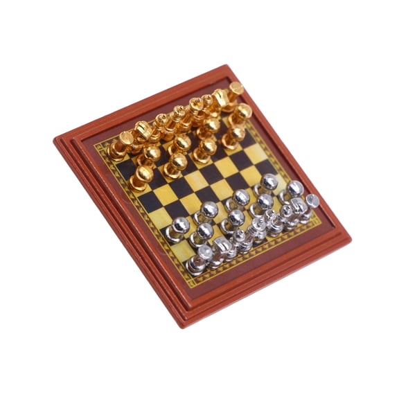 Compact Chess Board With Metal Pieces Travel Friendly Game For Adults And Collectors