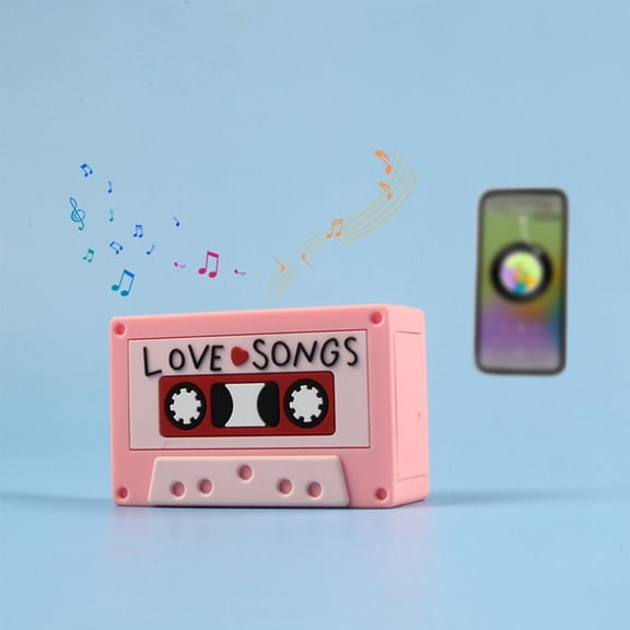 Compact Childhood Cassette 5.0 Bluetooth Speaker Business Gift PVC Soft Rubber Portable Speaker