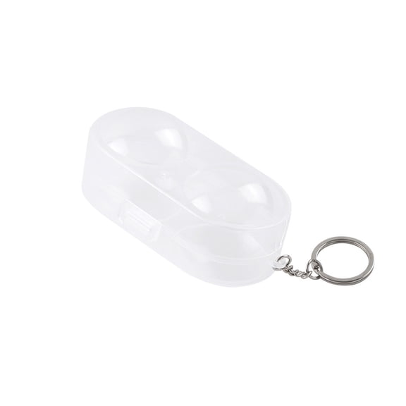 Compact Clear Table Tennis Protector, Hard Case for 2 Balls 40mm/50mm, Shatterproof & Travel-Ready with Secure Hook