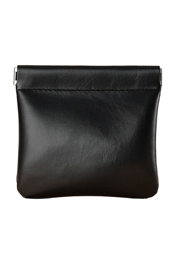 Compact Coin Pouch with Automatic Closure System, Faux Leather Organizer Wallet for and Jewelry, Portable Cash Carrier for Everyday Use and Mobile Scenes