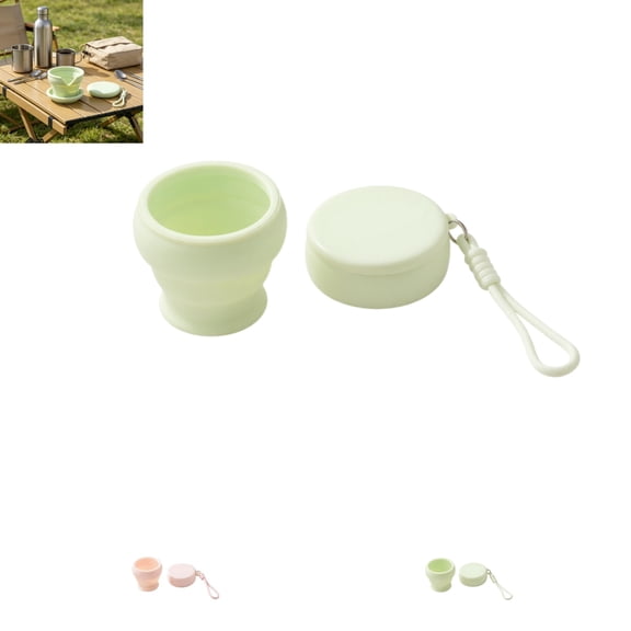 Compact Collapsible Retractable Silicone Cup, Lightweight Portable Foldable Cup with Storage Lid, Outdoor Travel Camping Reusable Water Cup