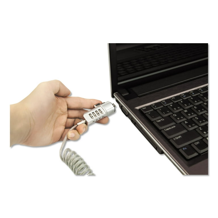 Compact Combination Laptop Lock, 6 ft Steel Cable Compact Combination Laptop Lock, 6 ft Steel Cable