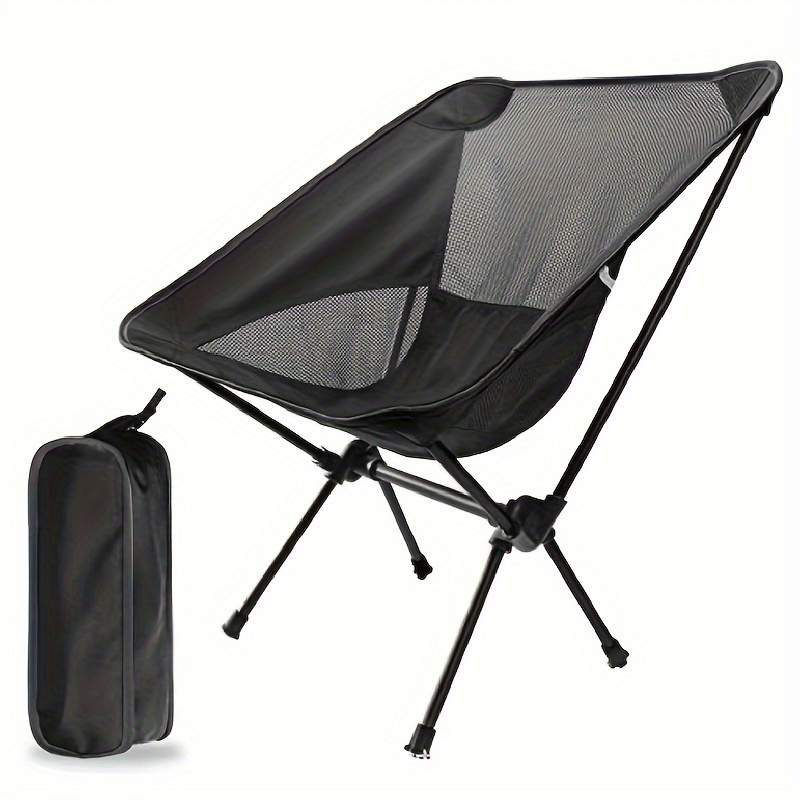 Compact Comfort Folding Backpacking Chair, Ultralight Portable Camping Chair, Collapsible Chair With Carrying Bag, For Outdoor Hiking Fishing Backyard Picnic Travel 1pc