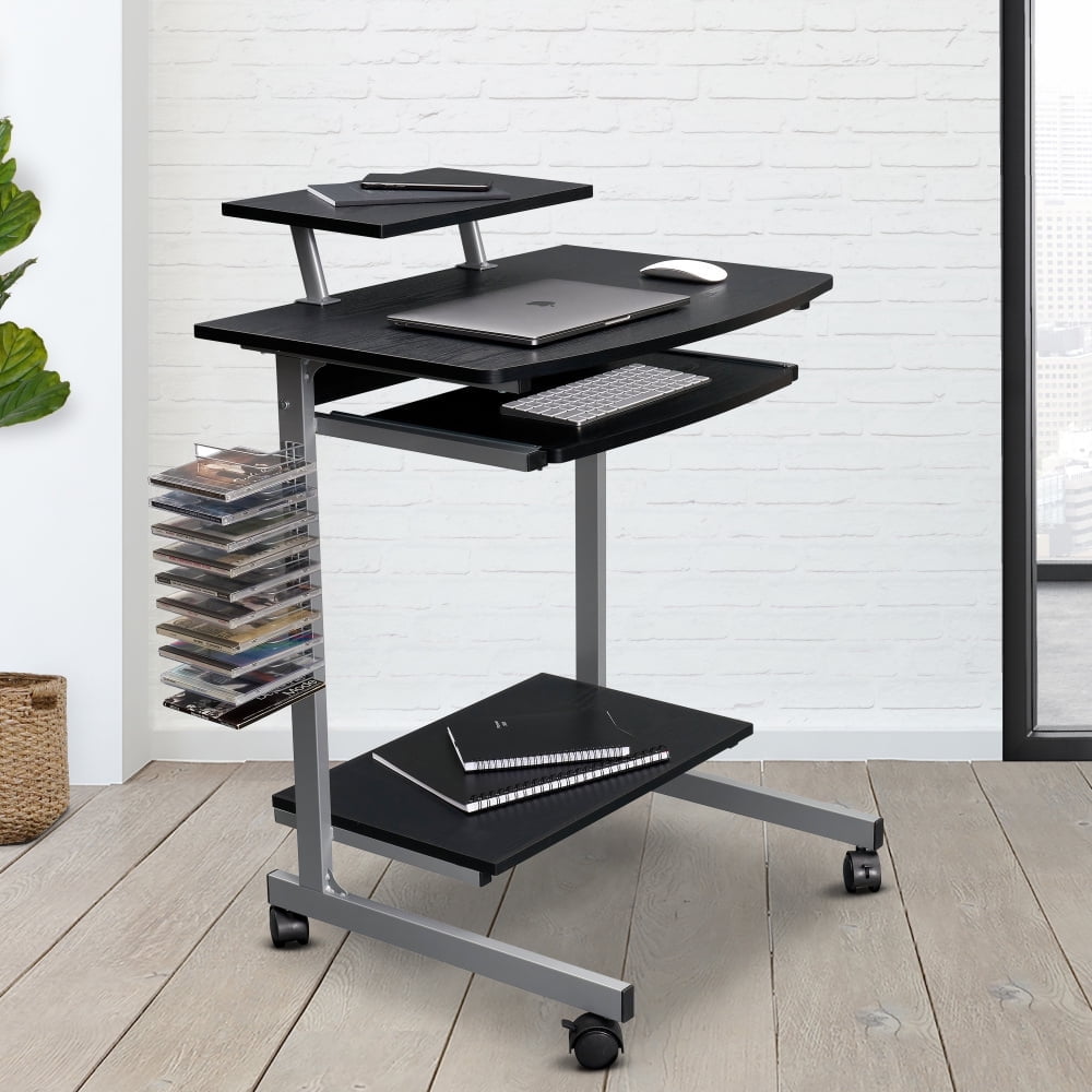 Compact Computer Cart With Storage, Compact Computer Cart - Heavy-Duty ...