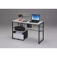 thumbnail image 1 of Compact Computer Desk, Black & White, 1 of 1