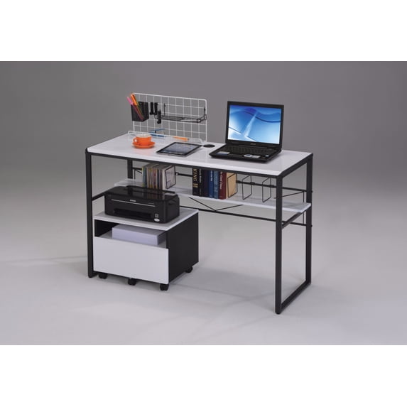 Compact Computer Desk, Black & White