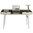 thumbnail image 1 of Compact Computer Desk with Multiple Storage, Walnut, 1 of 9