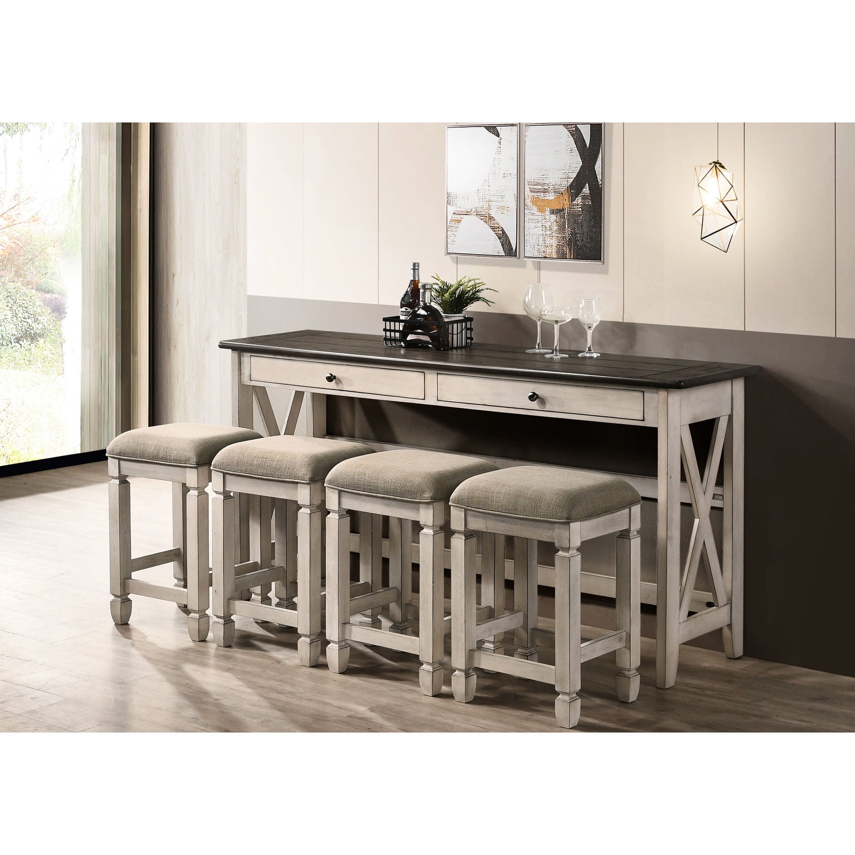 Compact Console with Storage - For Limited Areas, Offers Drawer Storage ...