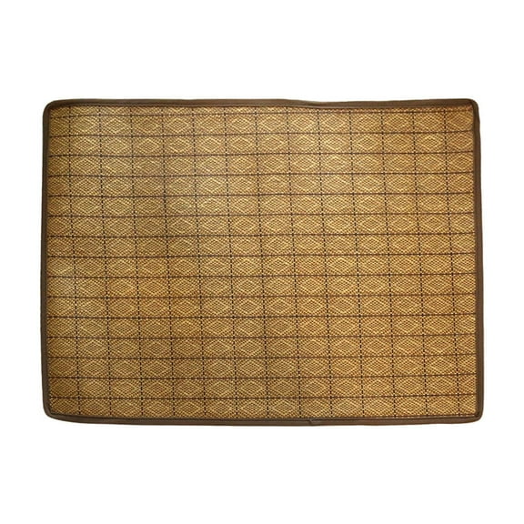 Compact Cooling Rattan Mat 24x18 Inch Foldable Pet Pad Dog Cat Bed Summer Sleeping Mat Travel Ready Design Foldable bed mat