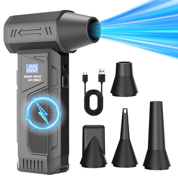Compact Cordless Air Blower USB C Charging 3 Hour Runtime Strong Blowing For Keyboard Outdoor