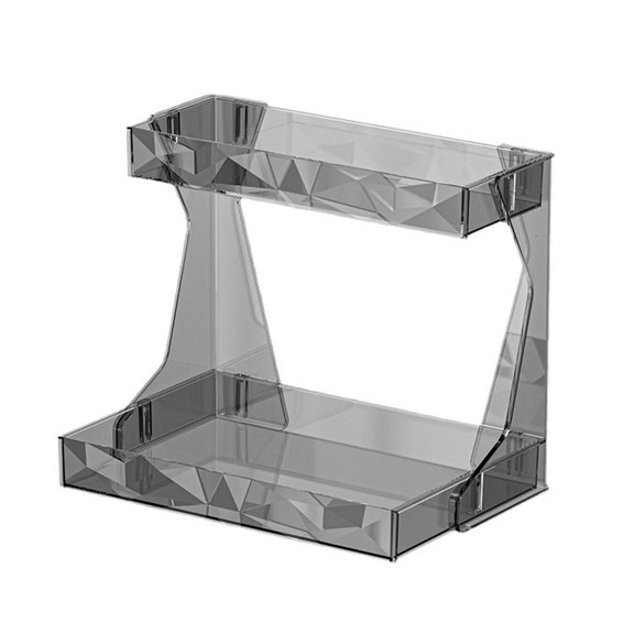 Compact Cosmetic Storage System Stackable Waterproof Shelves For Countertop Organization
