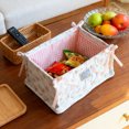 thumbnail image 1 of Compact Cotton Storage Basket for Small Items, Portable Organizer for Bedroom Bathroom, Lightweight Decorative Home Decor Container, 1 of 6