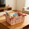 thumbnail image 1 of Compact Cotton Storage Basket for Small Items, Portable Organizer for Bedroom Bathroom, Lightweight Decorative Home Decor Container, 1 of 6