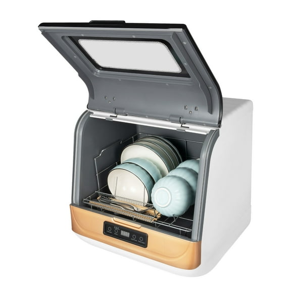 Compact Countertop Dishwasher Portable Mini Dish Washer 4 Washing Programs 110V