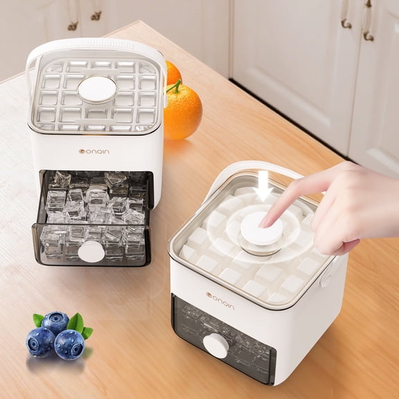 Compact Countertop Ice Cube Tray - Easy-Release Design for Homemade Ice, Ideal for Parties & Daily Use