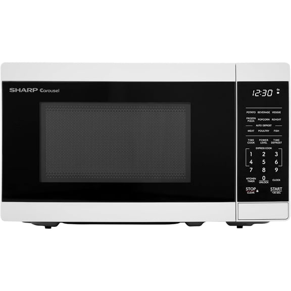 Compact Countertop Microwave Oven with 10 Inch Carousel Turntable 700 Watt 0.7 Cubic Feet White With Child Lock Bestseling