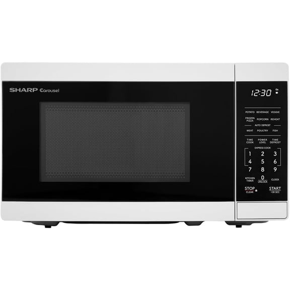 Compact Countertop Microwave Oven with Removable 10" Carousel Turntable, 700 Watt, 0.7 Cubic Feet, White