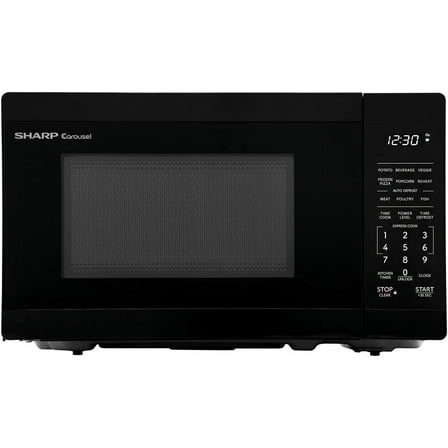 Compact Countertop Microwave with Removable 10" Turntable, 700W, 0.7 Cu Ft, Black