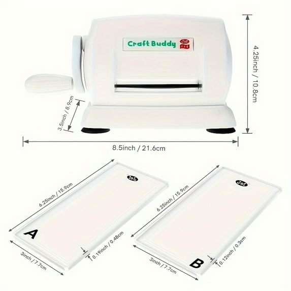 Compact Craft Buddy Mini Die Cutting Machine - 5 Color Options for Effortless Manual Embossing & Card Making - Perfect DIY Scrapbooking Tool with Safe Cutting Dies and Bonus Pads