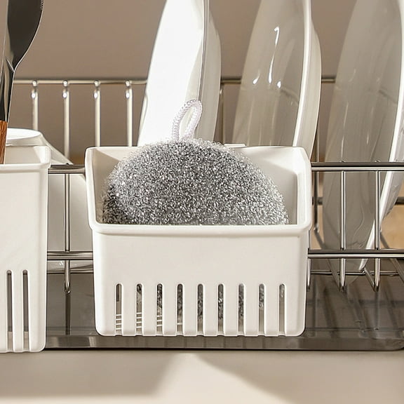 Compact Cutlery Drainer Basket - Dish Drying Rack Organizer for Forks, Chopsticks & Spoons - Kitchen Silverware Storage
