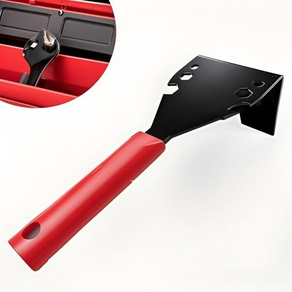 Compact Demolition Kit 3 Tools in 1 (Pry, Pull, Hammer) Perfect for Camping & Emergency Use Red handled shovel