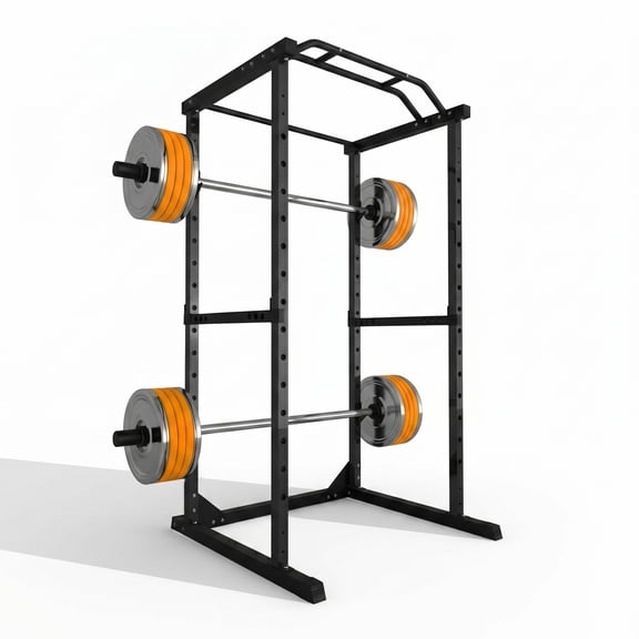 Compact Design 1200LBS Weight Capacity Power Cage with Pull-Up Bar, Commercial-Grade Squat Rack, Power Rack for Pull-Up