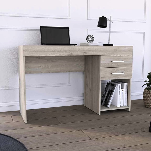 Compact Design - Two - drawer Storage - Office Use - Spacious Surface for Laptop