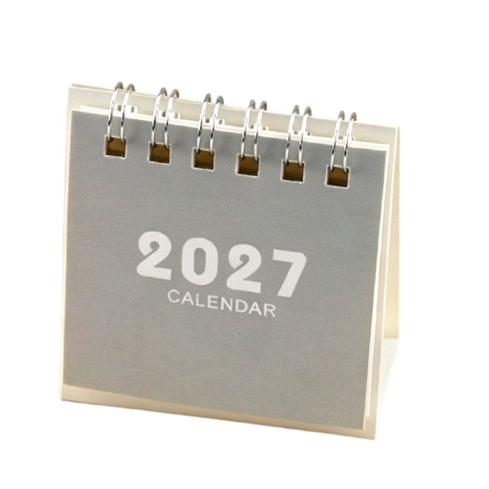 Compact Desk Calendar 2027 with Standing Design, Tabletop Date Planner ...