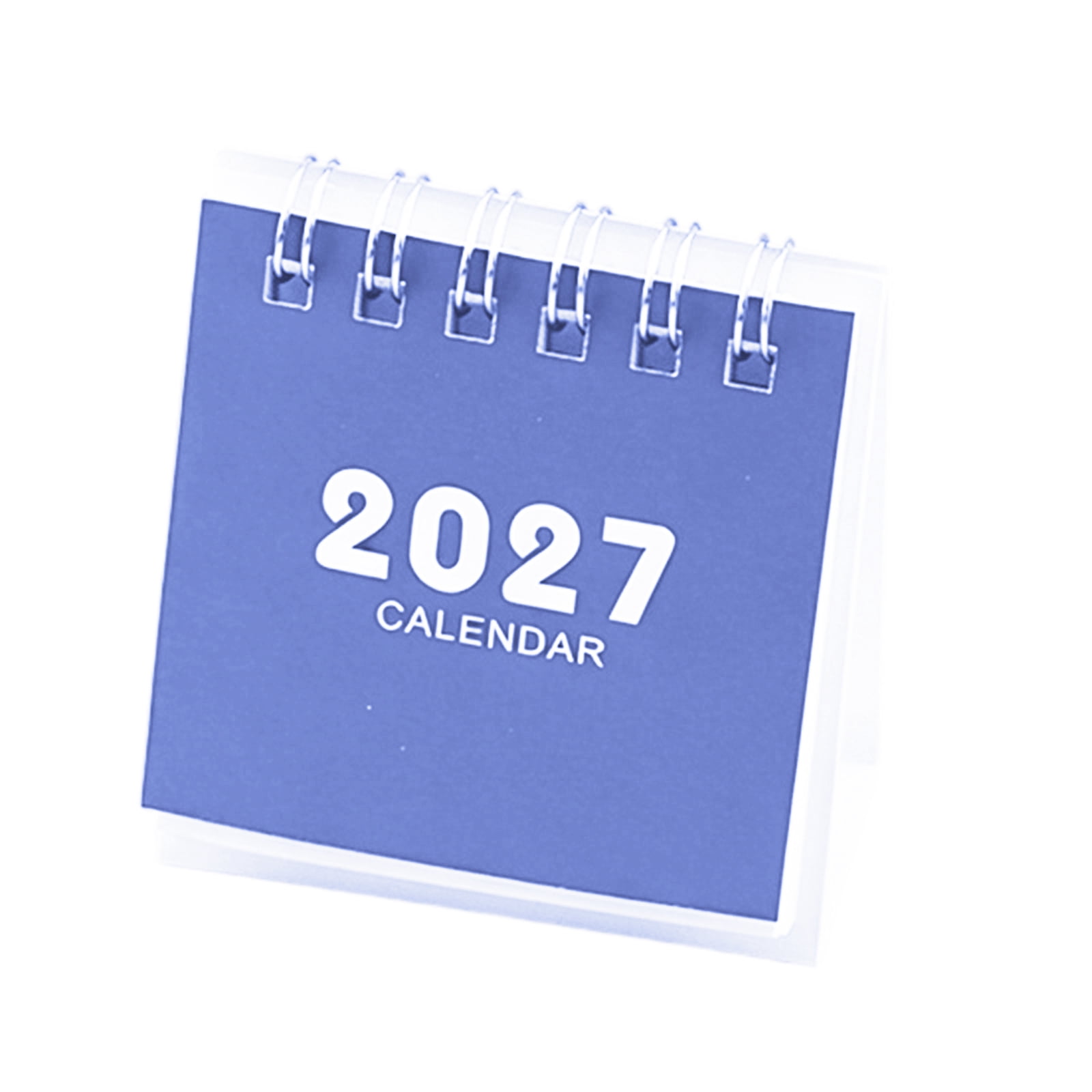 Compact Desk Calendar 2027 with Standing Design, Tabletop Date Planner ...