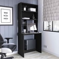 thumbnail image 1 of Compact Desk with Five Shelves | Suited for Home Office Work, Black Computer Hutch Desk, 1 of 5