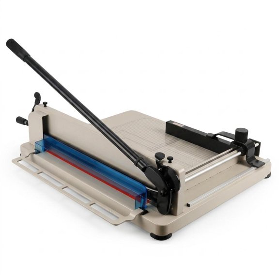 Compact Desktop Paper Slicer with Transparent Guard, Durable Guillotine Trimmer with Safety Lock for Classroom Use