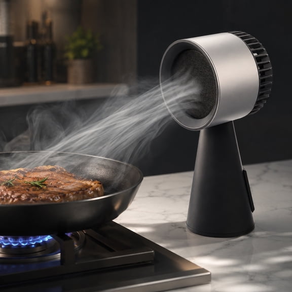 Compact Desktop Range Hood Portable, High-Airflow Small Extractor Fan, Home Use For Hot Pot And Bbq, Smoke Odor Eliminator Purifier, Kitchen Countertop Ventilation Device